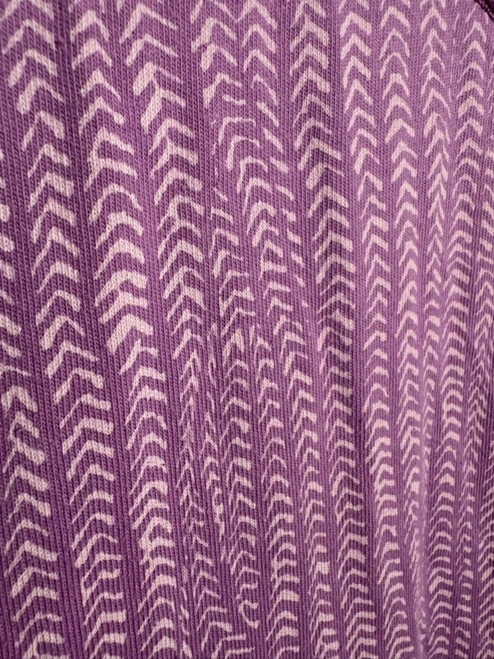 FRESH PRODUCE | Lilac Chevron Print V-Neck Sleeveless Dress size L USA Cotton - Picture 8 of 14